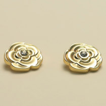 23MM Metal  flower snap button charms