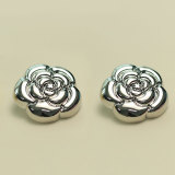 23MM Metal  flower snap button charms