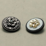 22MM Metal  flower snap button charms