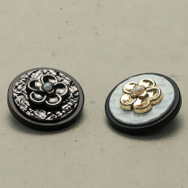 22MM Metal  flower snap button charms