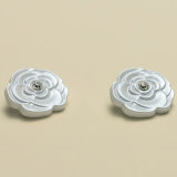 23MM Metal  flower snap button charms