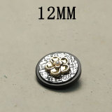 12MM Metal  flower snap button charms