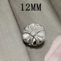 12MM Metal  cross snap button charms