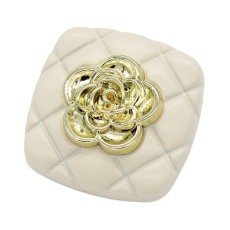 22MM Metal  flower snap button charms