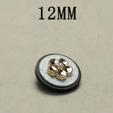 12MM Metal  flower snap button charms