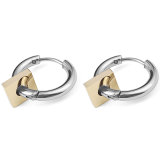 Stainless steel Star Cross Geometry earrings