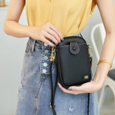 Single shoulder crossbody bag, leather small bag, touch screen mobile phone bag
