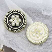 23MM Metal pearl snap button charms