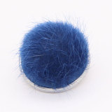 20MM Plush colored buttons Metal  snap button charms