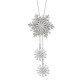 Christmas snowflake sweater chain with swirling tassels long necklace