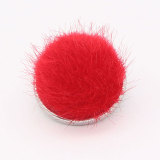 20MM Plush colored buttons Metal  snap button charms