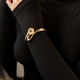 Irregular Twisted Thread Simple Open Bracelet fit 20MM  Snaps button jewelry wholesale