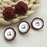 20MM rose Resin snap button charms