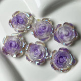 20MM rose Resin snap button charms