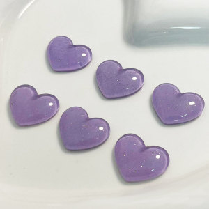 20MM Valentine's Day Love Purple Resin snap button charms