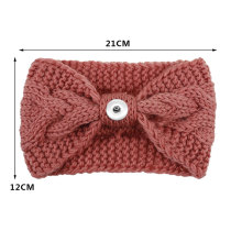 Fried Dough Twists Knitted Hair Band Warm Hair Ornament fit 20MM Snaps button jewelry wholesale