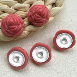 20MM rose Resin snap button charms