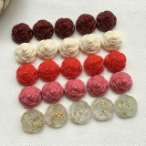 20MM rose Resin snap button charms