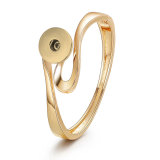 Irregular Twisted Thread Simple Open Bracelet fit 20MM  Snaps button jewelry wholesale