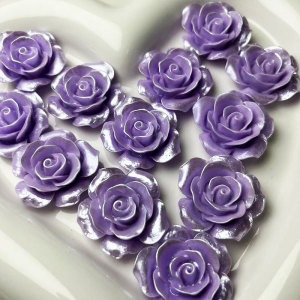 20MM rose Resin snap button charms
