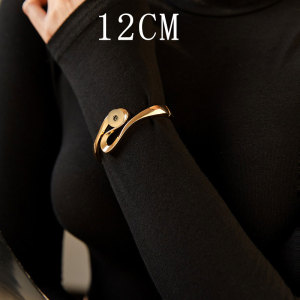Irregular Twisted Thread Simple Open Bracelet fit 12MM  Snaps button jewelry wholesale