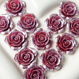 20MM rose Resin snap button charms