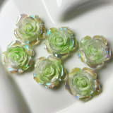 20MM rose Resin snap button charms
