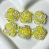 20MM rose Resin snap button charms