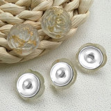 20MM rose Resin snap button charms