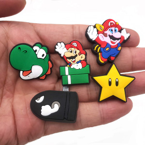 Super Mario Cartoon Kid junior style silicone bracelet  PVC luminous cartoon accessories creative Cartoon
