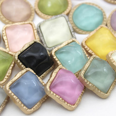 20MM  Metal button square snap button charms