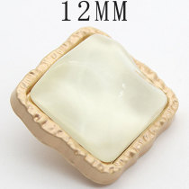 12MM  Metal button square snap button charms