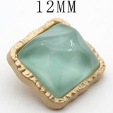 12MM  Metal button square snap button charms