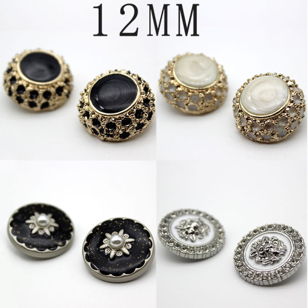 12MM  Metal button snap button charms