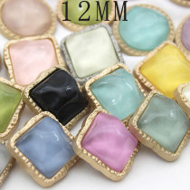 12MM  Metal button square snap button charms