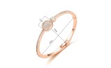 Sweet and versatile geometric diamond inlaid openable bracelet