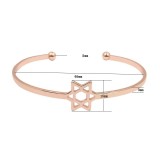 Lucky Hollow Open Hexagram Star Bracelet