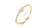 Diamond Heart Love Crown Open Bracelet