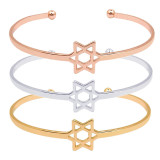 Lucky Hollow Open Hexagram Star Bracelet