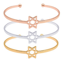 Lucky Hollow Open Hexagram Star Bracelet