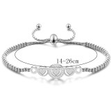 Stainless Steel Valentine's Day Love rhinestone Bracelet