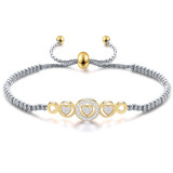 Stainless Steel Valentine's Day Love rhinestone Bracelet