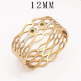 Stainless steel diamond hollow pattern bracelet fit 12MM  Snaps button jewelry wholesale