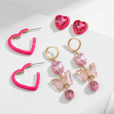 Valentine's Day Love Gem Drop Oil Earrings