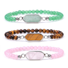 Natural Stone Powder Crystal Tiger Eye Stone Bracelet