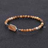 Natural Stone Powder Crystal Tiger Eye Stone Bracelet