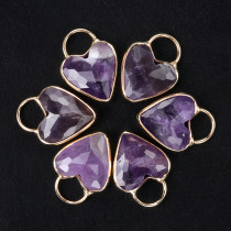 Amethyst Love Natural Stone Pendant