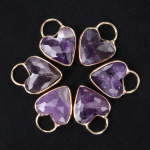 Amethyst Love Natural Stone Pendant