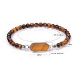 Natural Stone Powder Crystal Tiger Eye Stone Bracelet