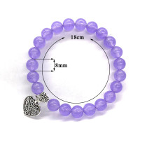 Valentine's Day Love Natural Stone Elastic Bracelet